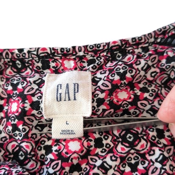 GAP Women's Chase Long Sleeve Romper In A Geometric Print Size L - Picture 6 of 6